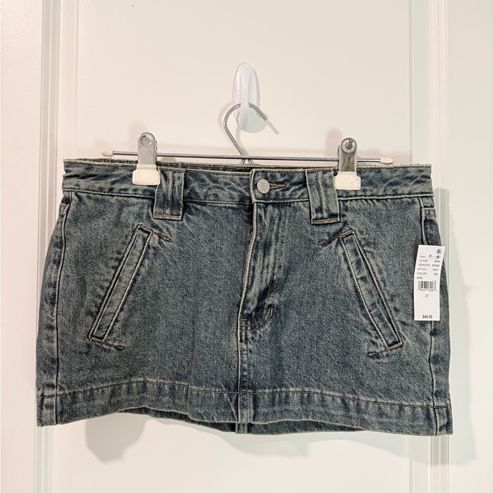 PacSun Black Denim Mini Skirt